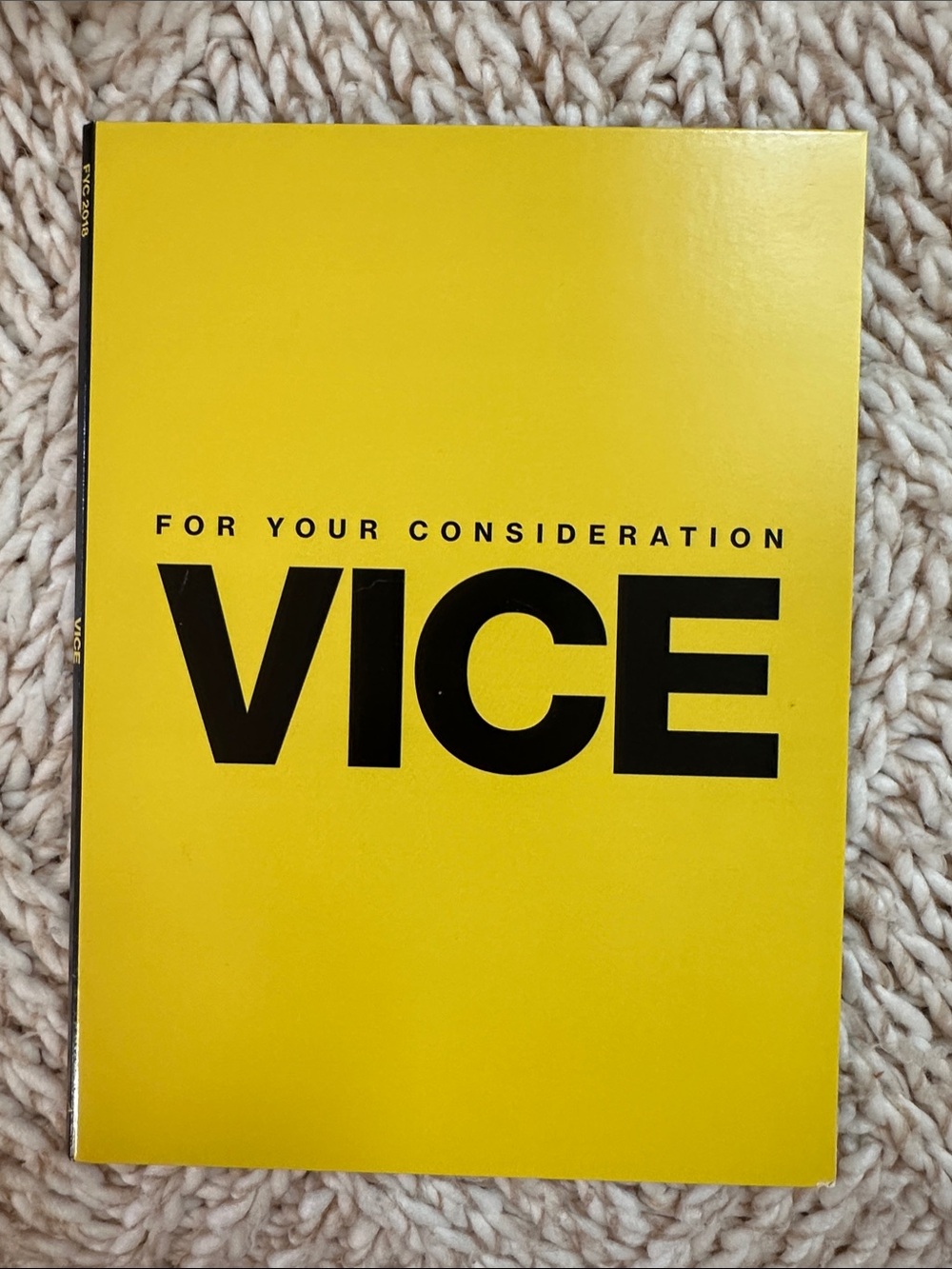 Oscars Screener DVD “Vice”